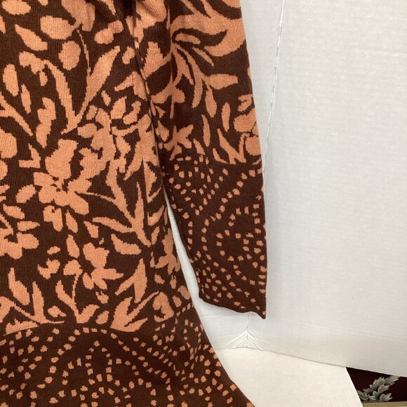 XXS & XS Floral Jacquard Cascade Front Cardigan -CLOVE  NEW ISAAC MIZRAHI LIVE! - Picture 4 of 11